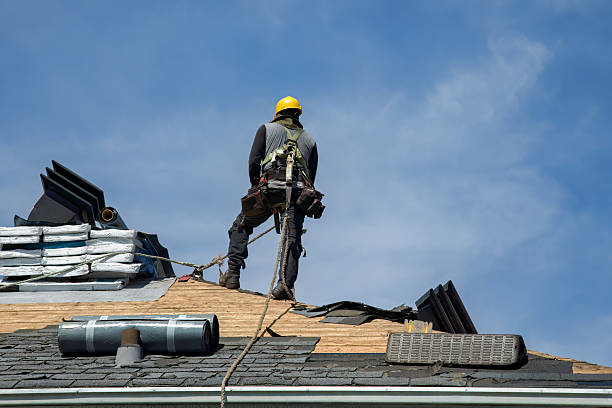 Professional Roof Replacement technician working in Thompsons, TX